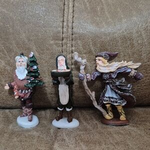 LOT OF 3 Duncan Royale History of Santa Claus 3" Figurine Christmas COLLECTION